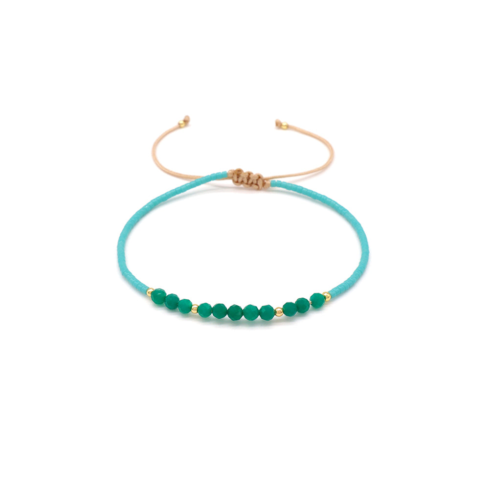 Handmade Customizable Miyuki Beads Bracelet With Natural Stone Beads
