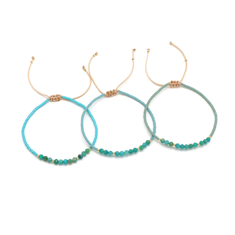 Handmade Customizable Miyuki Beads Bracelet With Natural Stone Beads