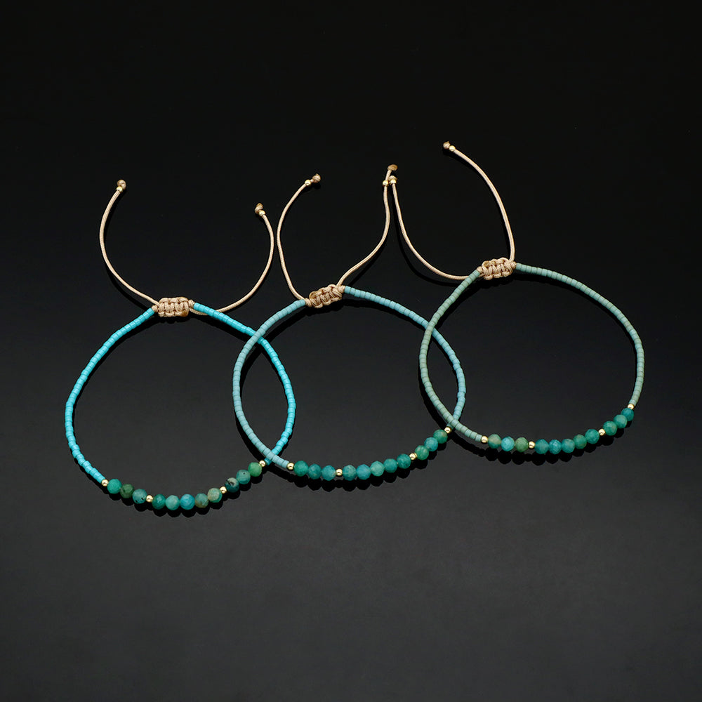 Handmade Customizable Miyuki Beads Bracelet With Natural Stone Beads
