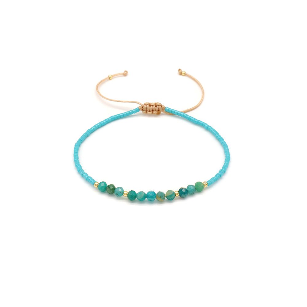 Handmade Customizable Miyuki Beads Bracelet With Natural Stone Beads
