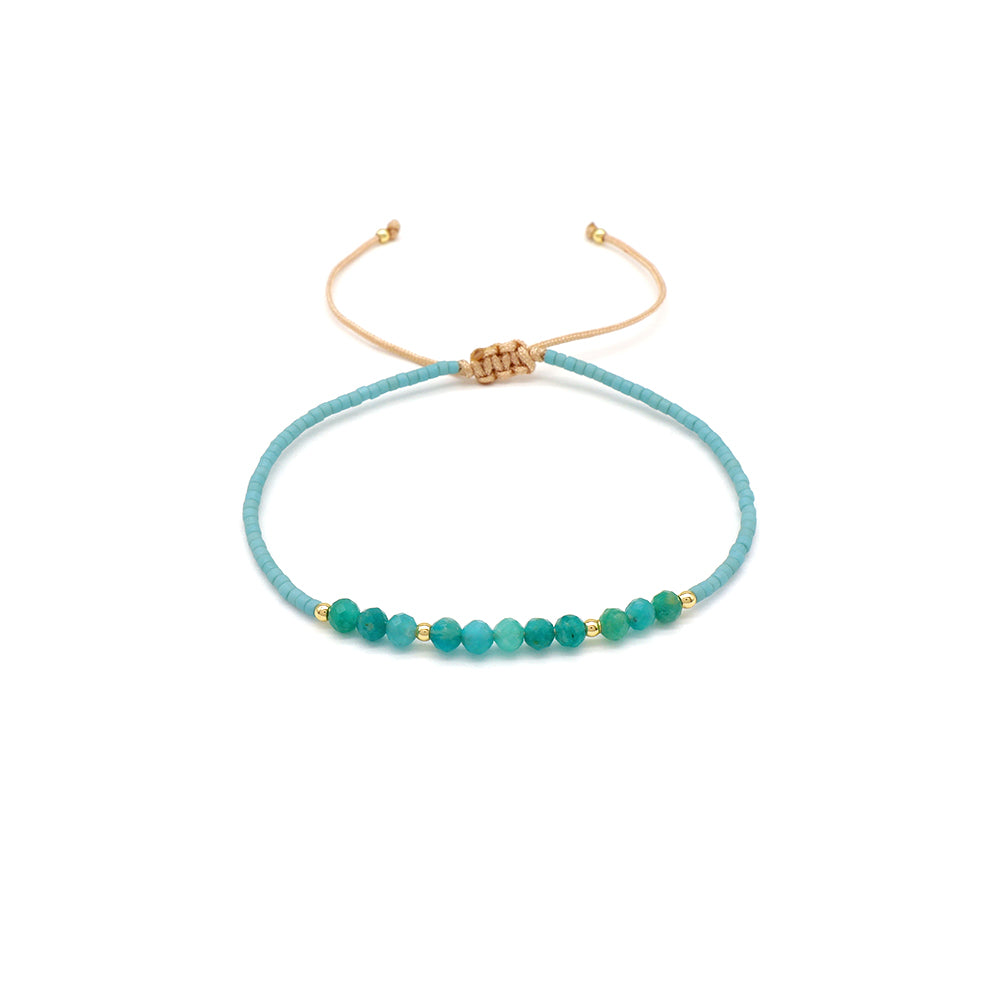 Handmade Customizable Miyuki Beads Bracelet With Natural Stone Beads
