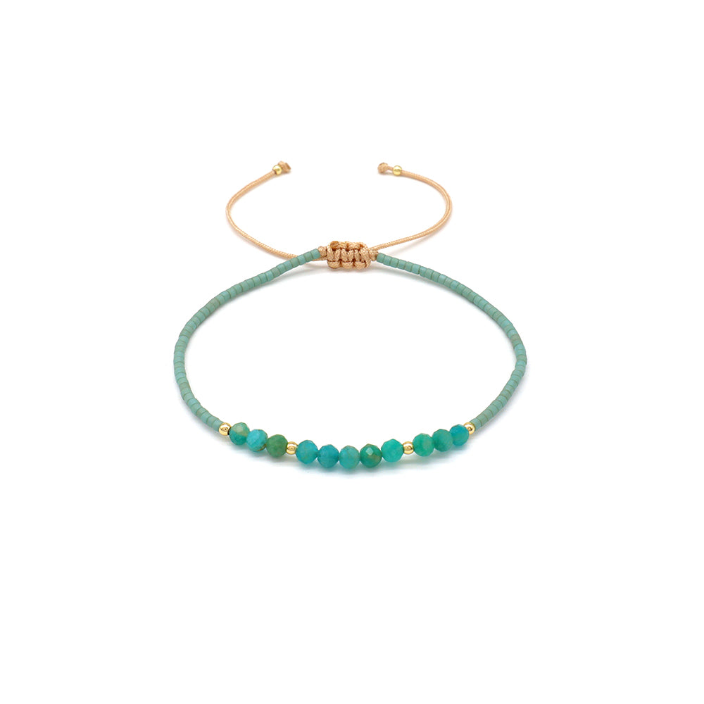 Handmade Customizable Miyuki Beads Bracelet With Natural Stone Beads