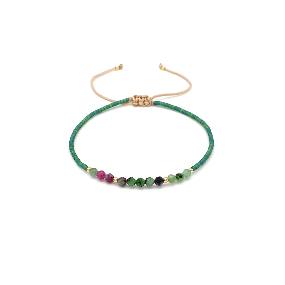 Handmade Customizable Miyuki Beads Bracelet With Natural Stone Beads