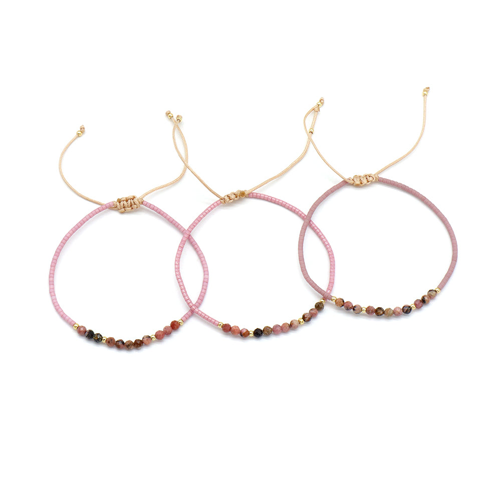Handmade Customizable Miyuki Beads Bracelet With Natural Stone Beads