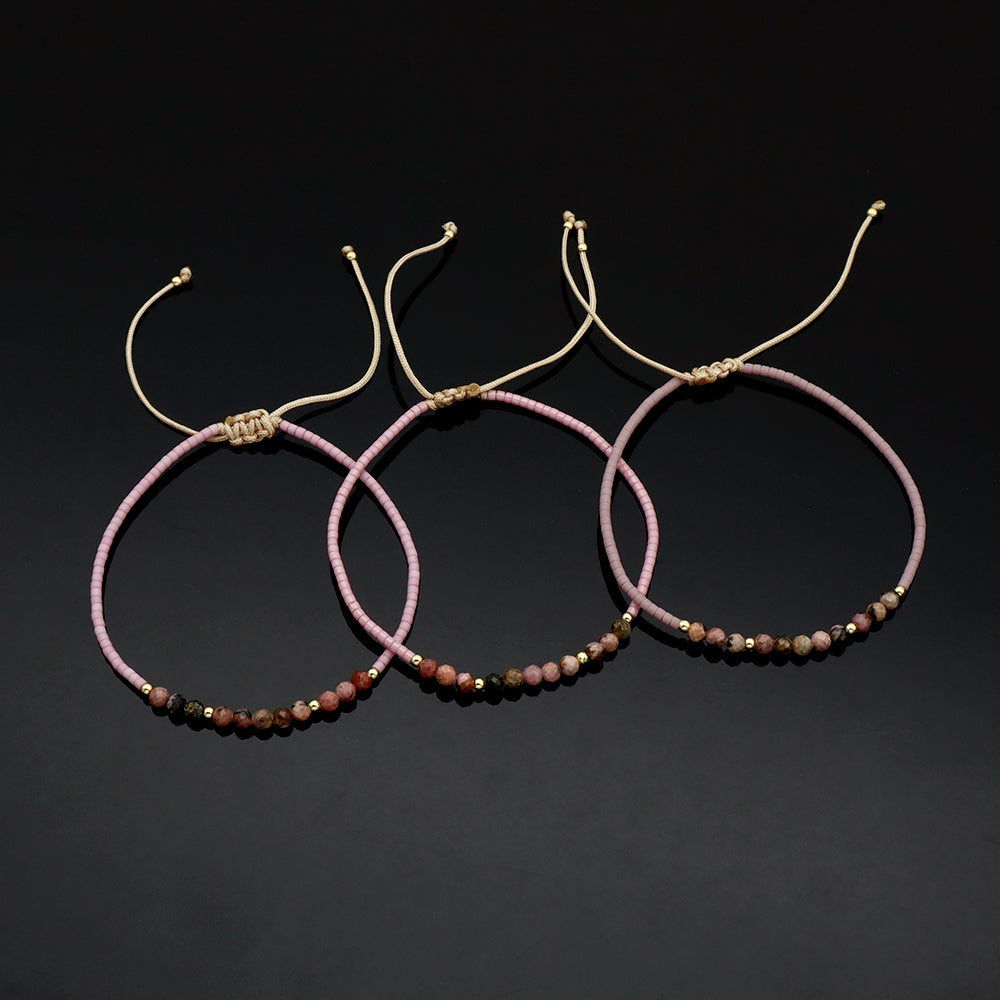 Handmade Customizable Miyuki Beads Bracelet With Natural Stone Beads