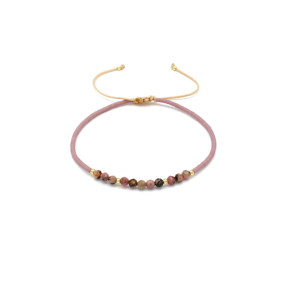 Handmade Customizable Miyuki Beads Bracelet With Natural Stone Beads