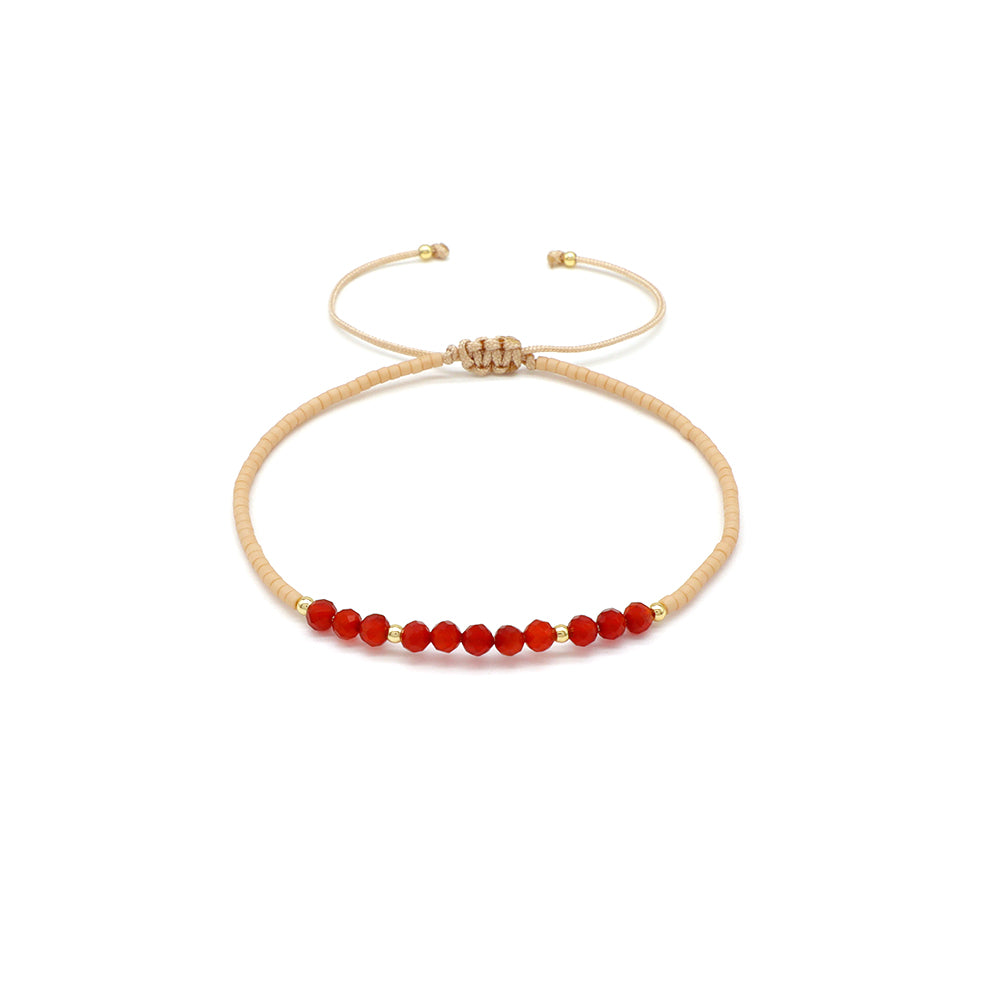 Handmade Customizable Miyuki Beads Bracelet With Natural Stone Beads