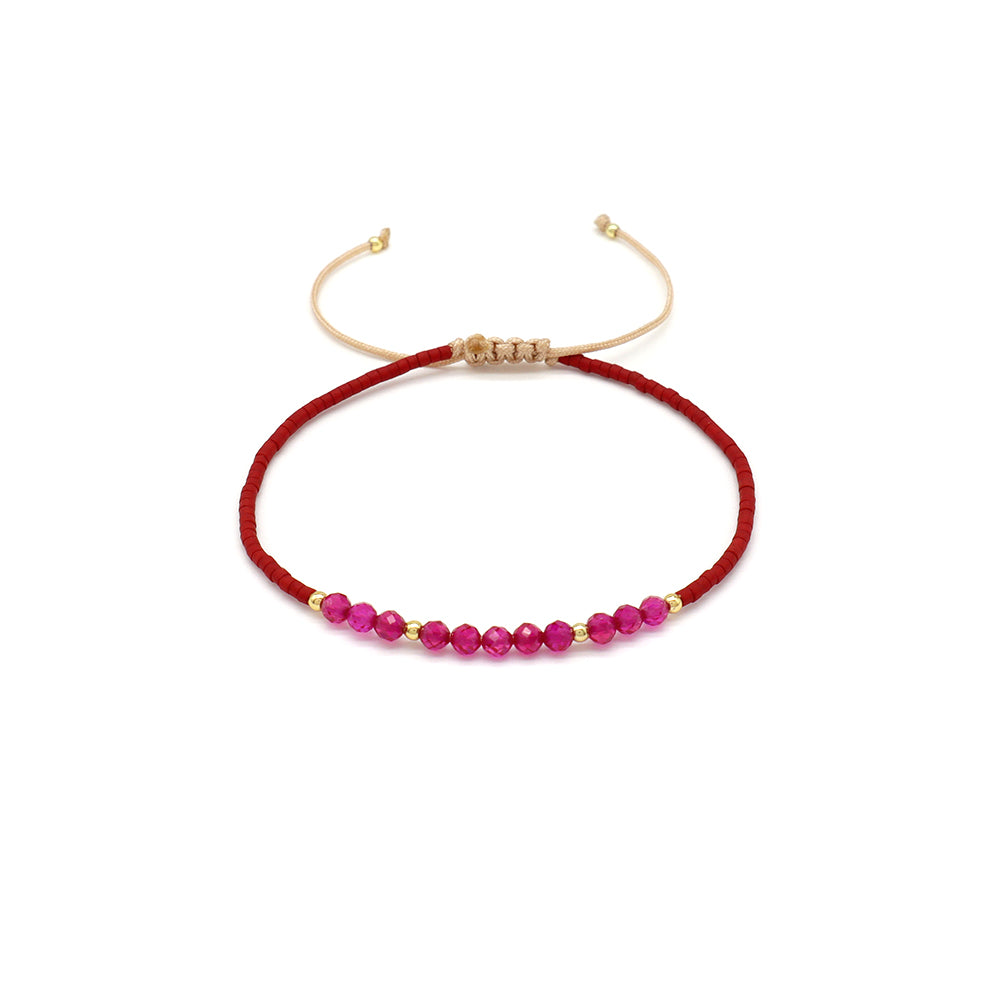 Handmade Customizable Miyuki Beads Bracelet With Natural Stone Beads