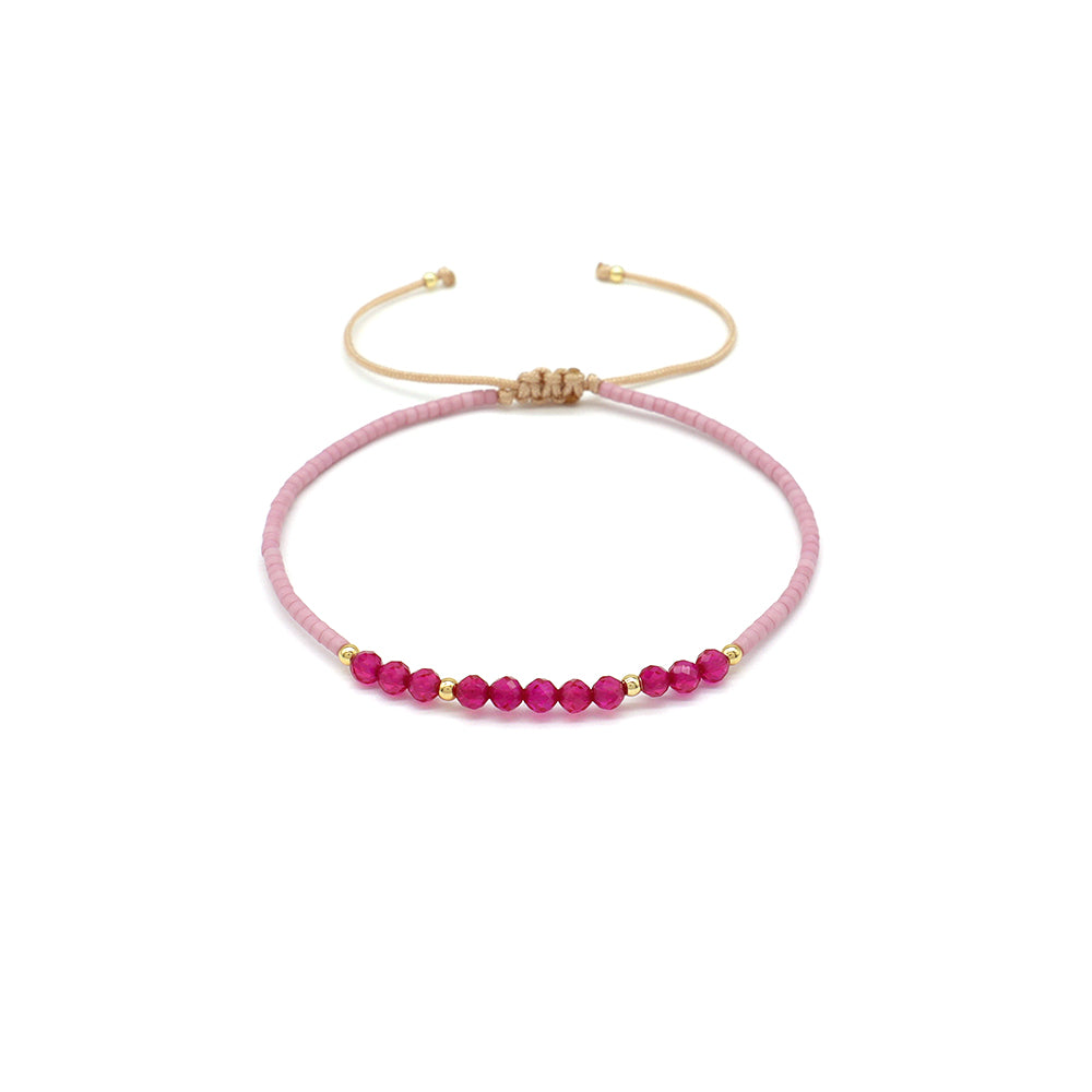 Handmade Customizable Miyuki Beads Bracelet With Natural Stone Beads