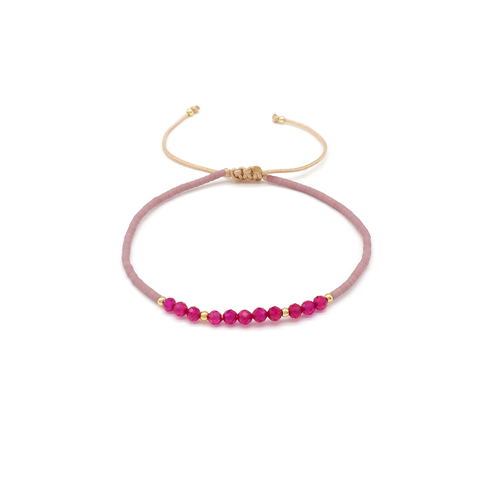 Handmade Customizable Miyuki Beads Bracelet With Natural Stone Beads