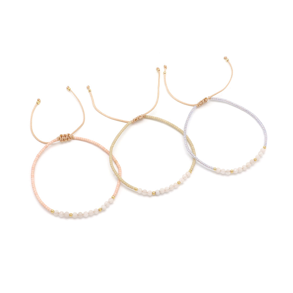 Handmade Customizable Miyuki Beads Bracelet With Natural Stone Beads