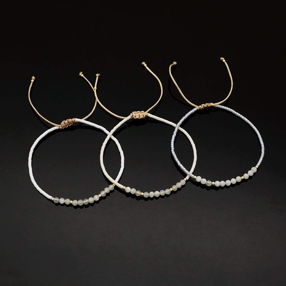 Handmade Customizable Miyuki Beads Bracelet With Natural Stone Beads