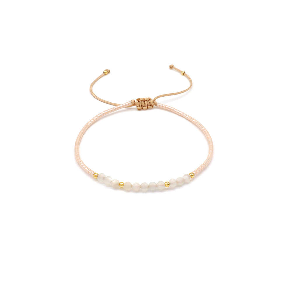 Handmade Customizable Miyuki Beads Bracelet With Natural Stone Beads