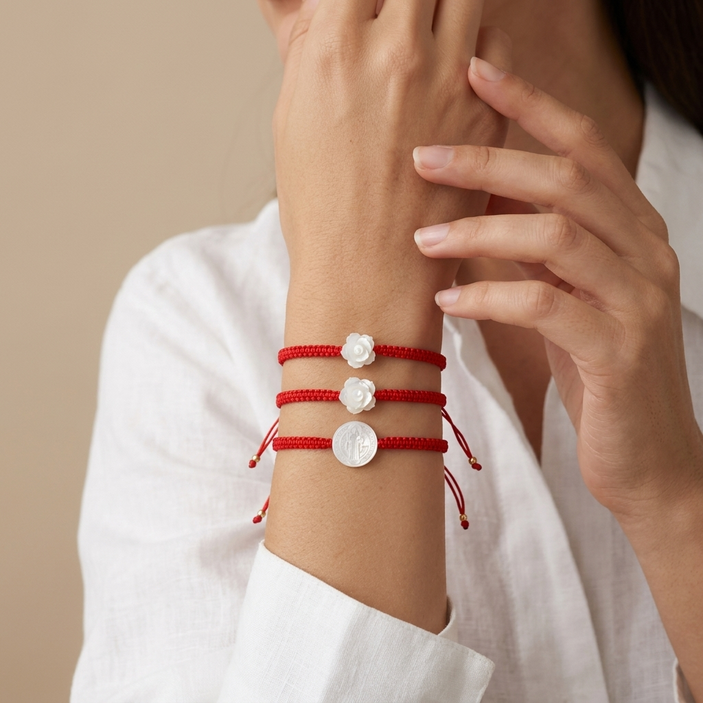 Handmade Customizable Shell Charm Bracelet With Cotton Wire