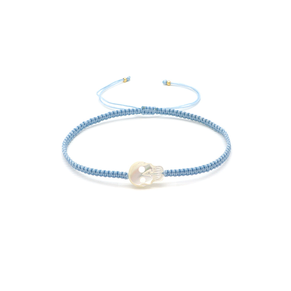 Handmade Customizable Shell Charm Bracelet With Cotton Wire
