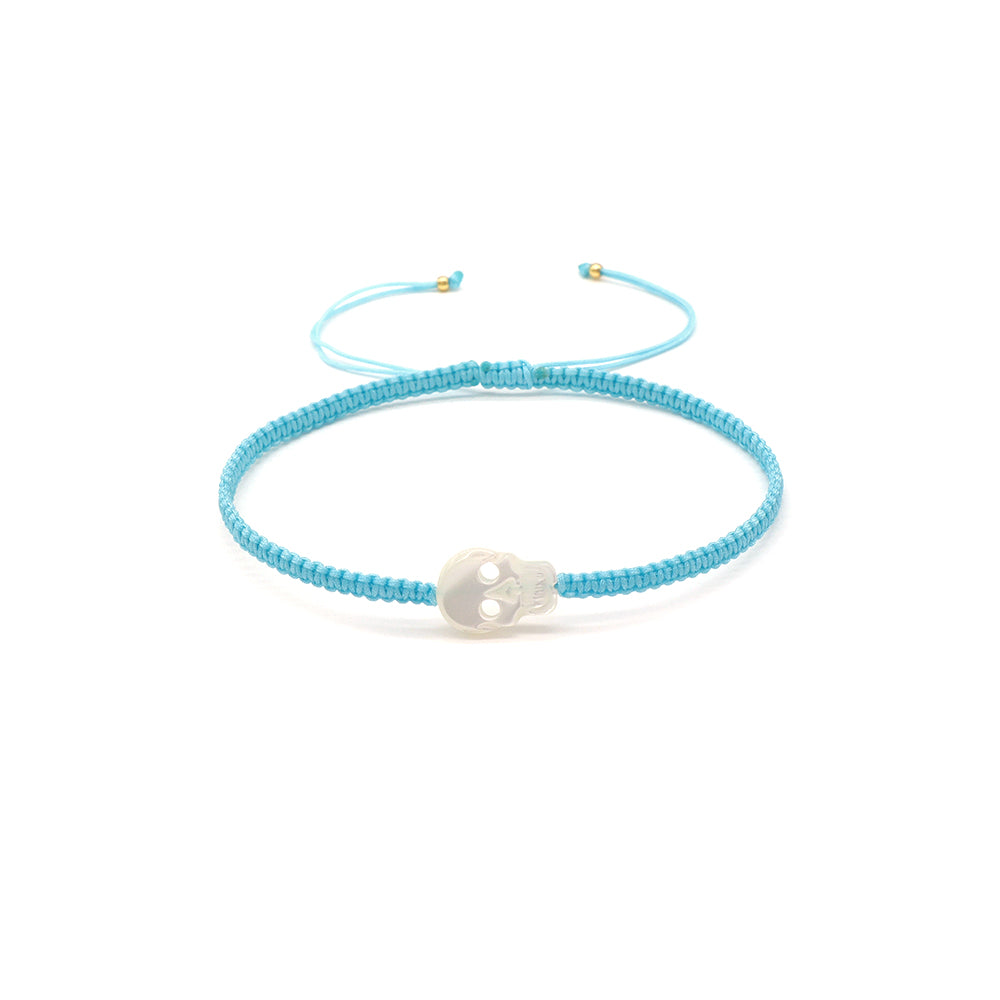 Handmade Customizable Shell Charm Bracelet With Cotton Wire