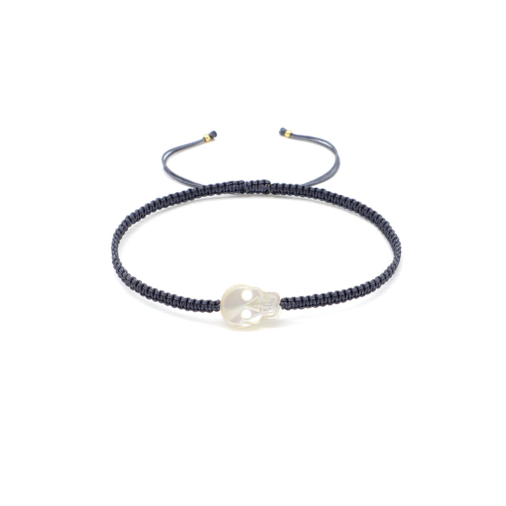 Handmade Customizable Shell Charm Bracelet With Cotton Wire