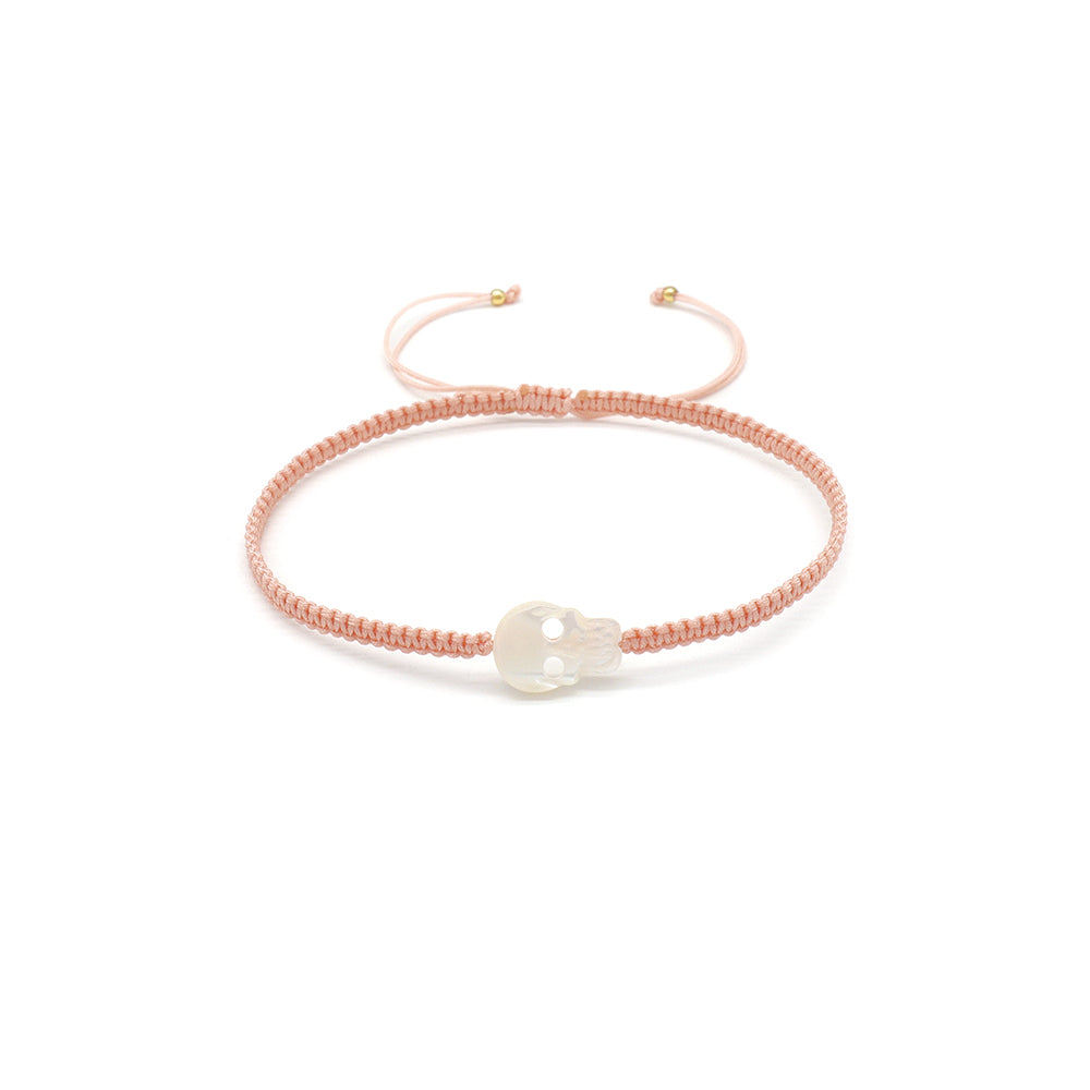 Handmade Customizable Shell Charm Bracelet With Cotton Wire