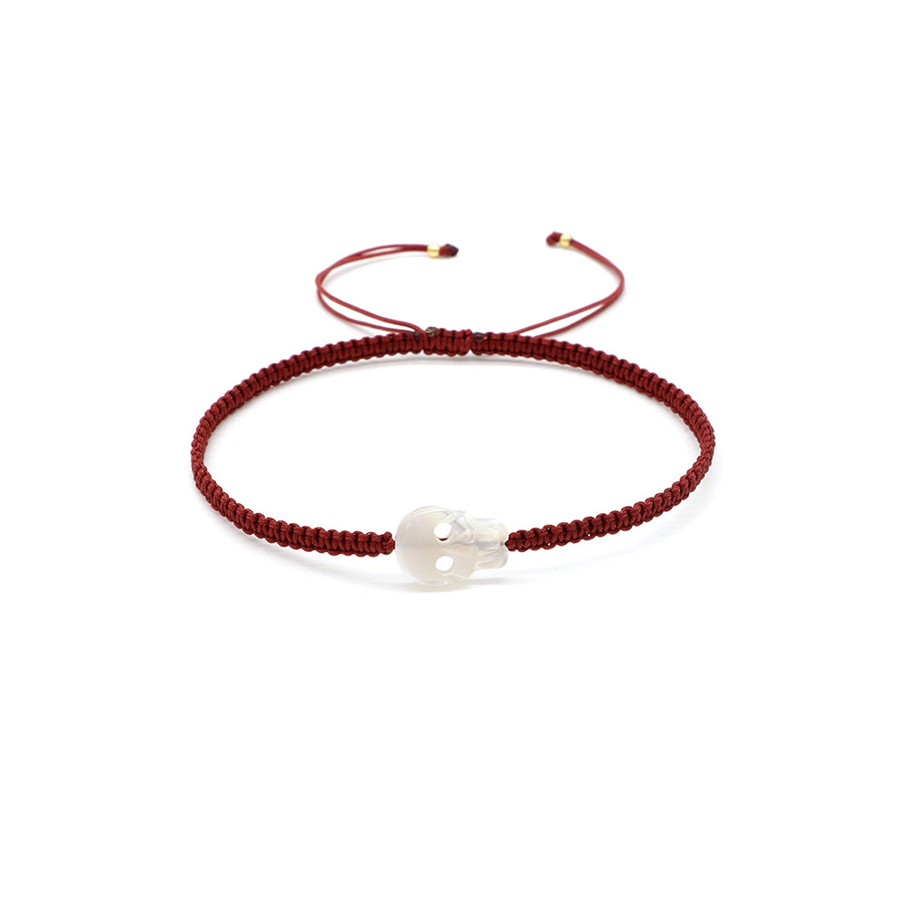 Handmade Customizable Shell Charm Bracelet With Cotton Wire