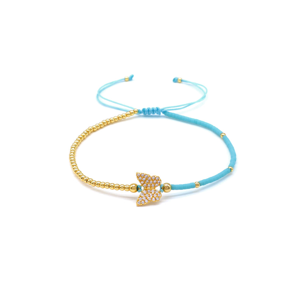 Handmade Customizable Miyuki Beads Bracelet With Brass Charm