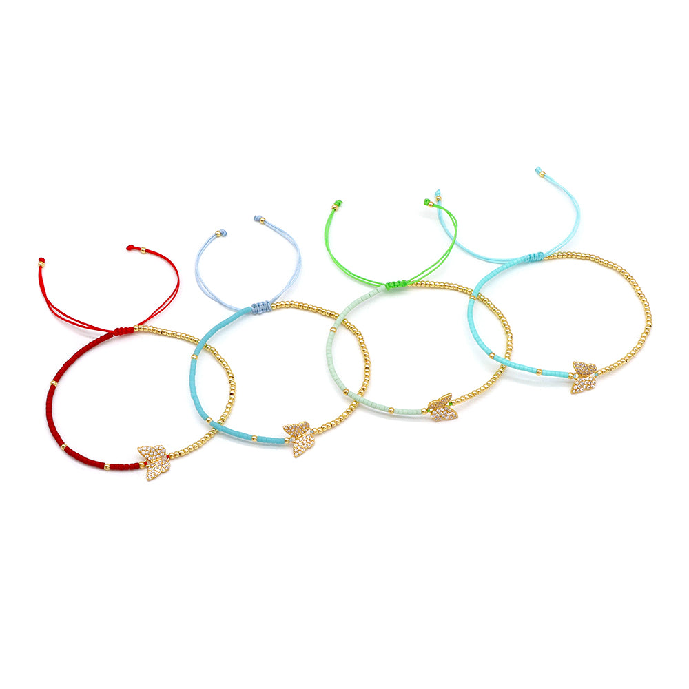 Handmade Customizable Miyuki Beads Bracelet With Brass Charm