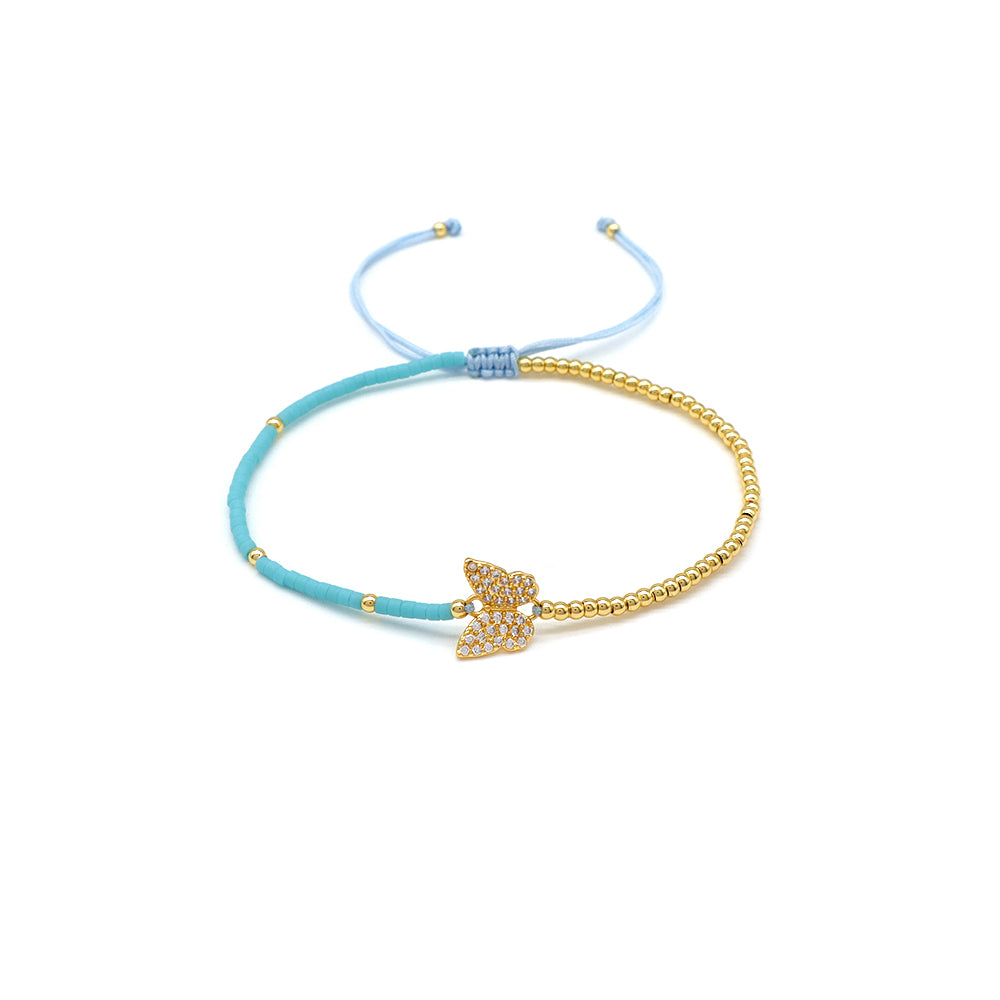 Handmade Customizable Miyuki Beads Bracelet With Brass Charm