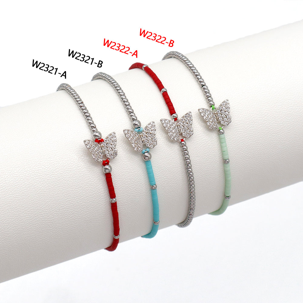 Handmade Customizable Miyuki Beads Bracelet With Brass Charm