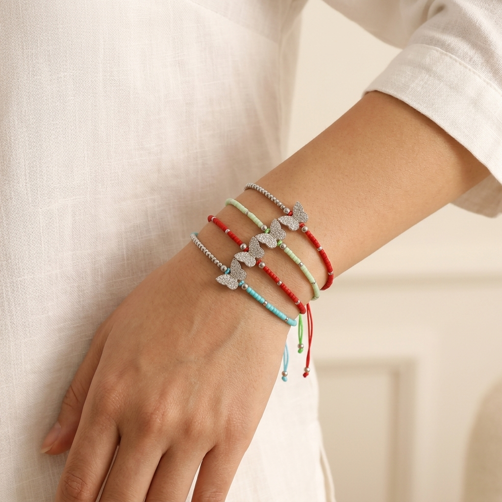 Handmade Customizable Miyuki Beads Bracelet With Brass Charm