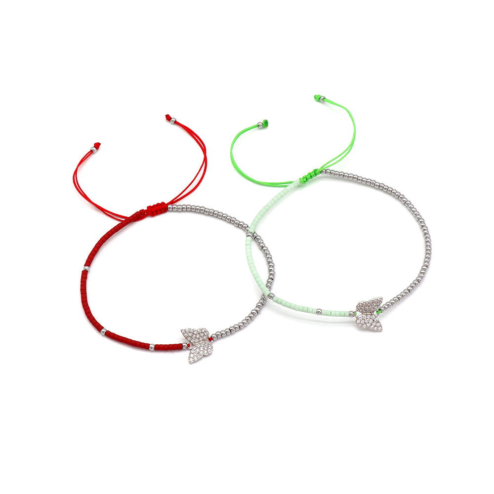 Handmade Customizable Miyuki Beads Bracelet With Brass Charm