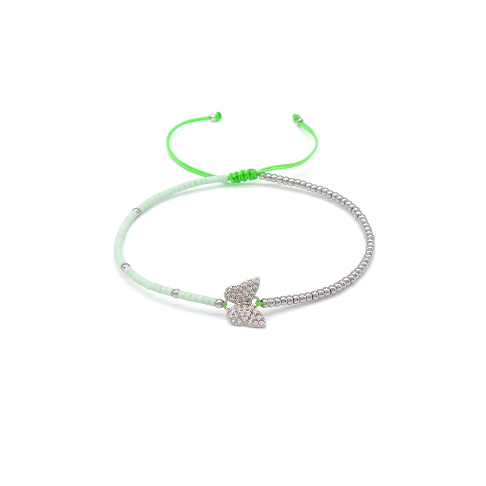 Handmade Customizable Miyuki Beads Bracelet With Brass Charm