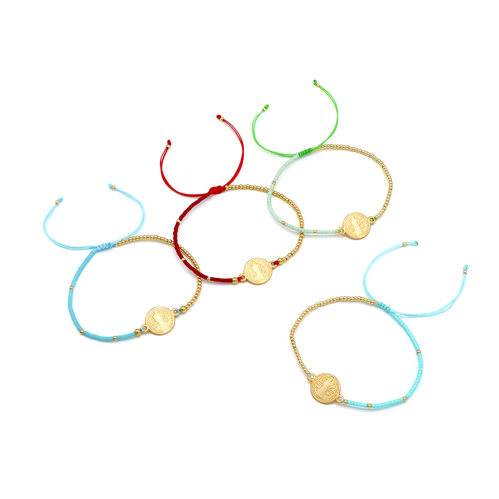 Handmade Customizable Miyuki Beads Bracelet With 925 Silver Charm