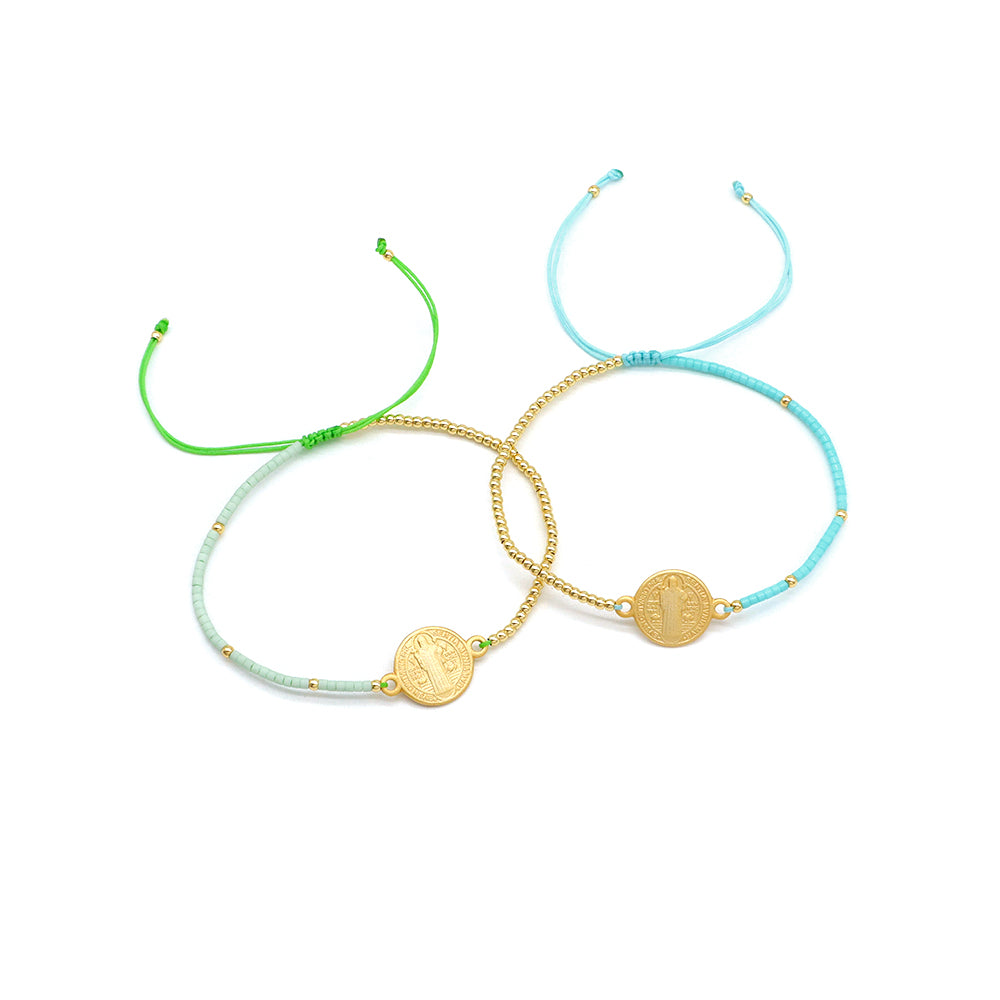 Handmade Customizable Miyuki Beads Bracelet With 925 Silver Charm