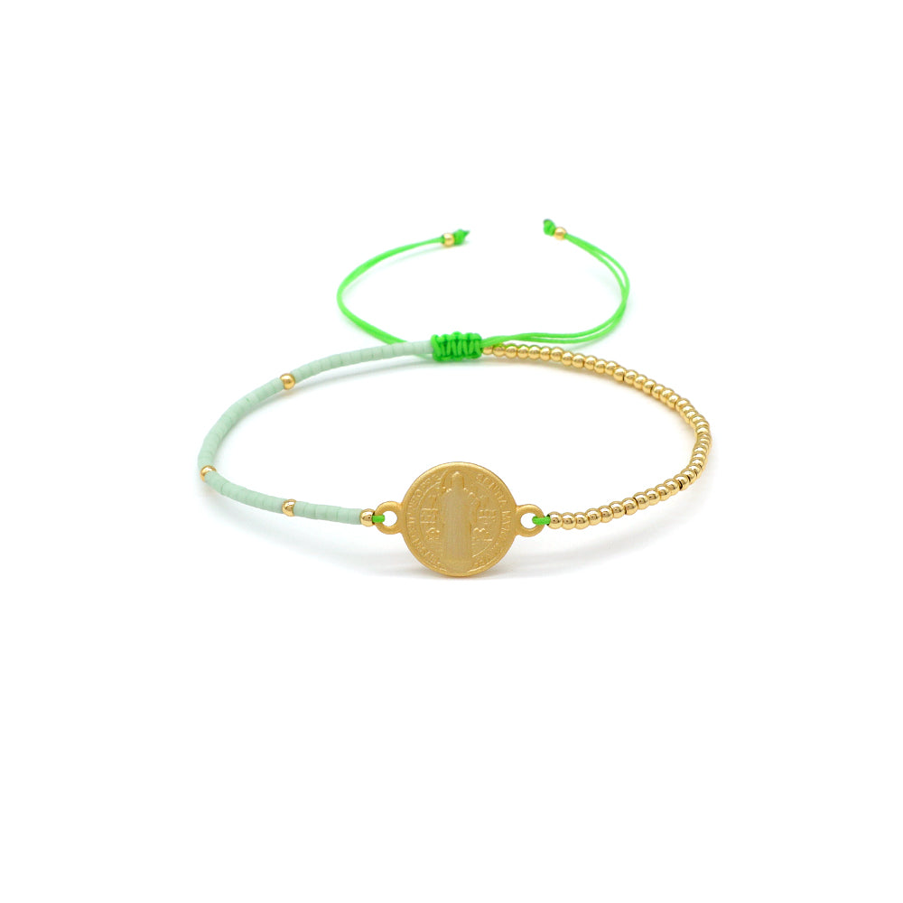 Handmade Customizable Miyuki Beads Bracelet With 925 Silver Charm