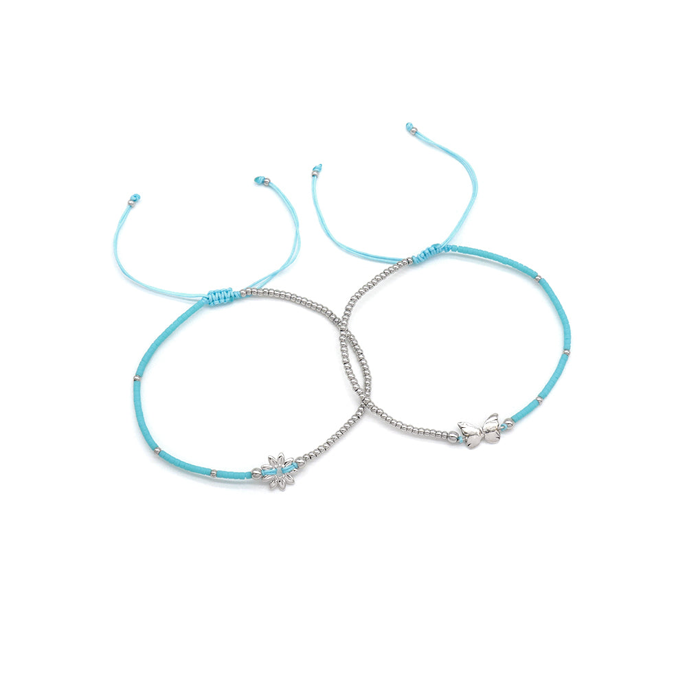 Handmade Customizable Miyuki Beads Bracelet With 925 Silver Charm
