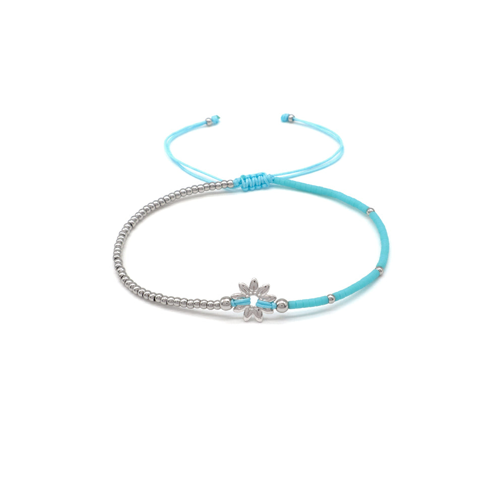 Handmade Customizable Miyuki Beads Bracelet With 925 Silver Charm