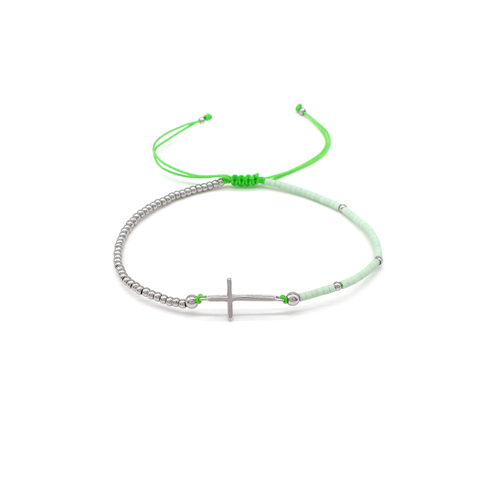 Handmade Customizable Miyuki Beads Bracelet With 925 Silver Charm
