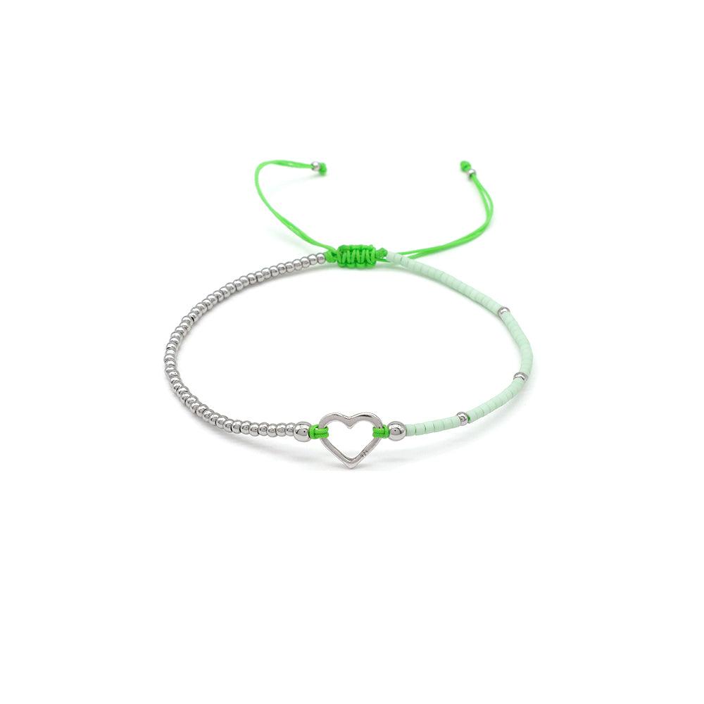 Handmade Customizable Miyuki Beads Bracelet With 925 Silver Charm