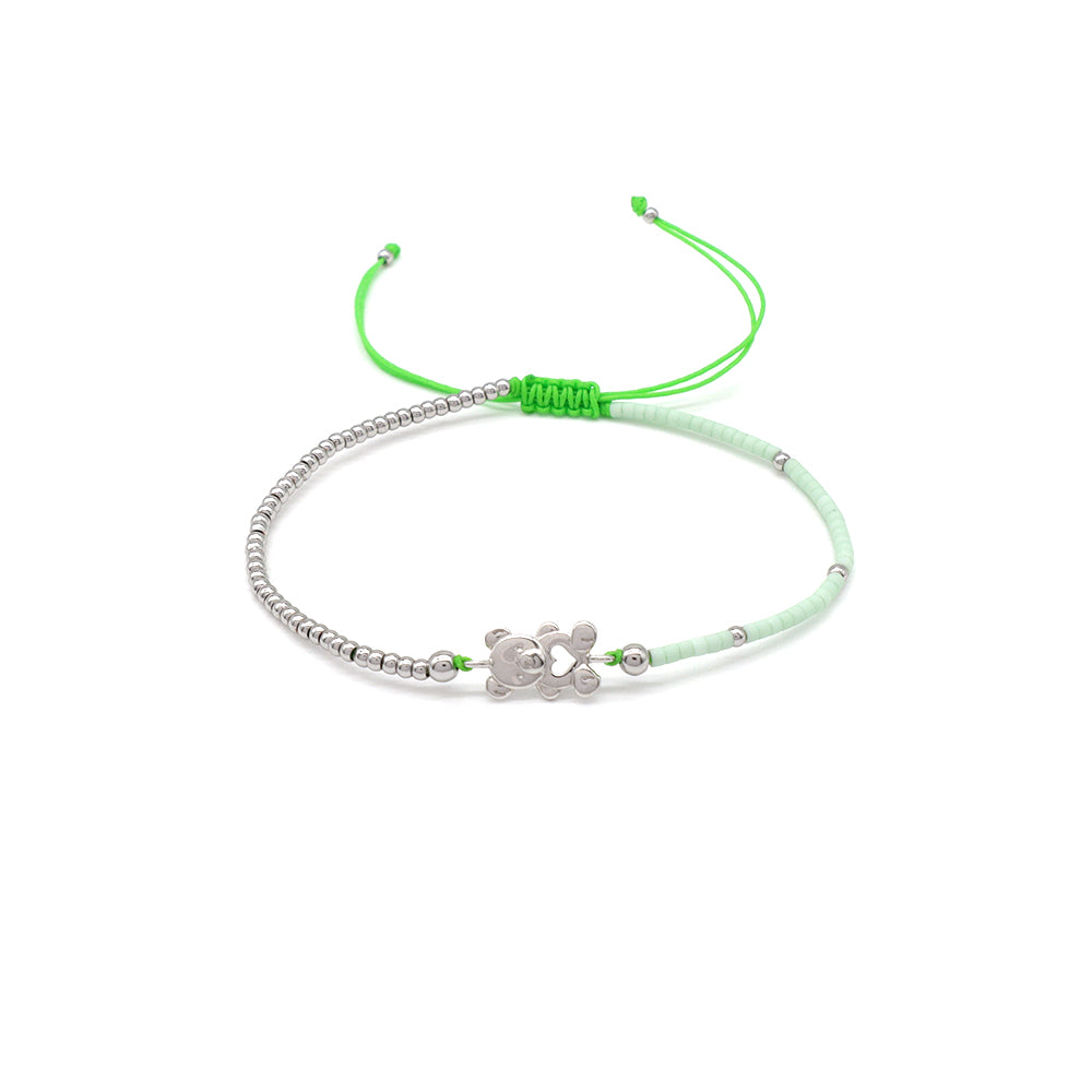 Handmade Customizable Miyuki Beads Bracelet With 925 Silver Charm