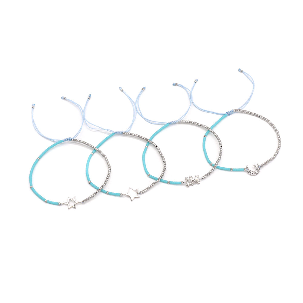 Handmade Customizable Miyuki Beads Bracelet With 925 Silver Charm