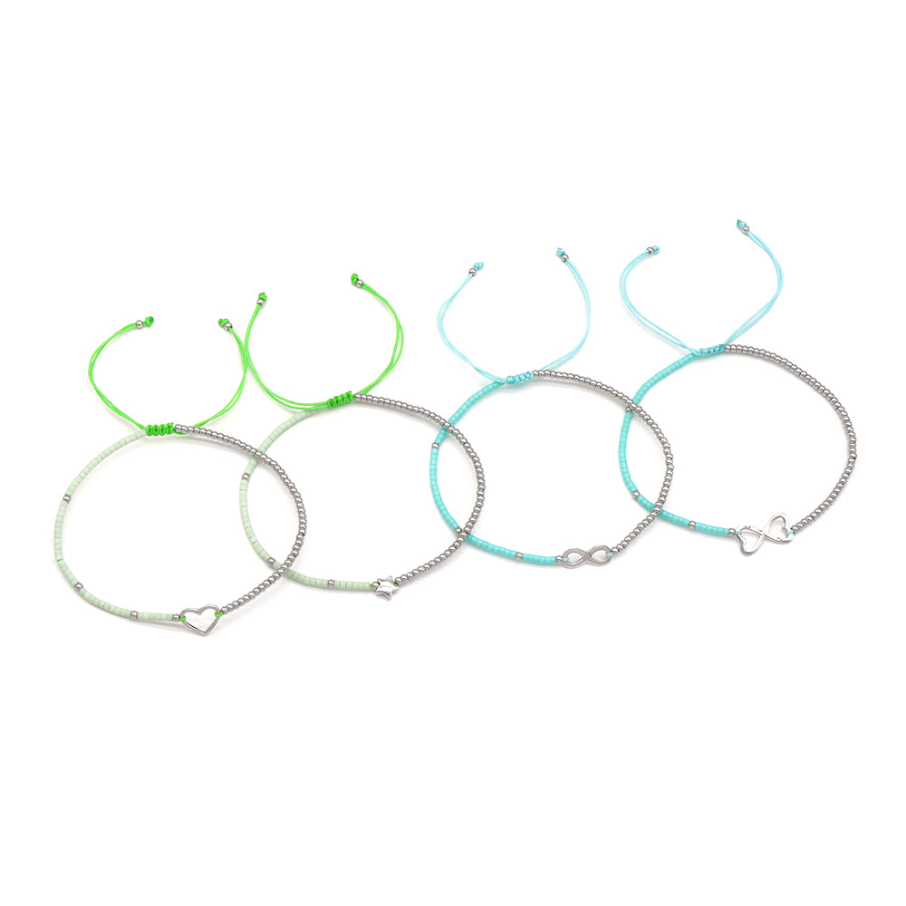 Handmade Customizable Miyuki Beads Bracelet With 925 Silver Charm