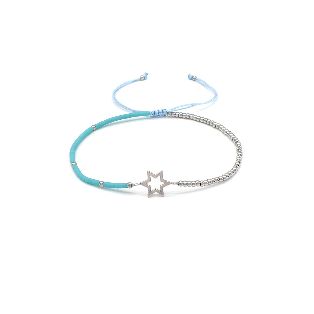 Handmade Customizable Miyuki Beads Bracelet With 925 Silver Charm