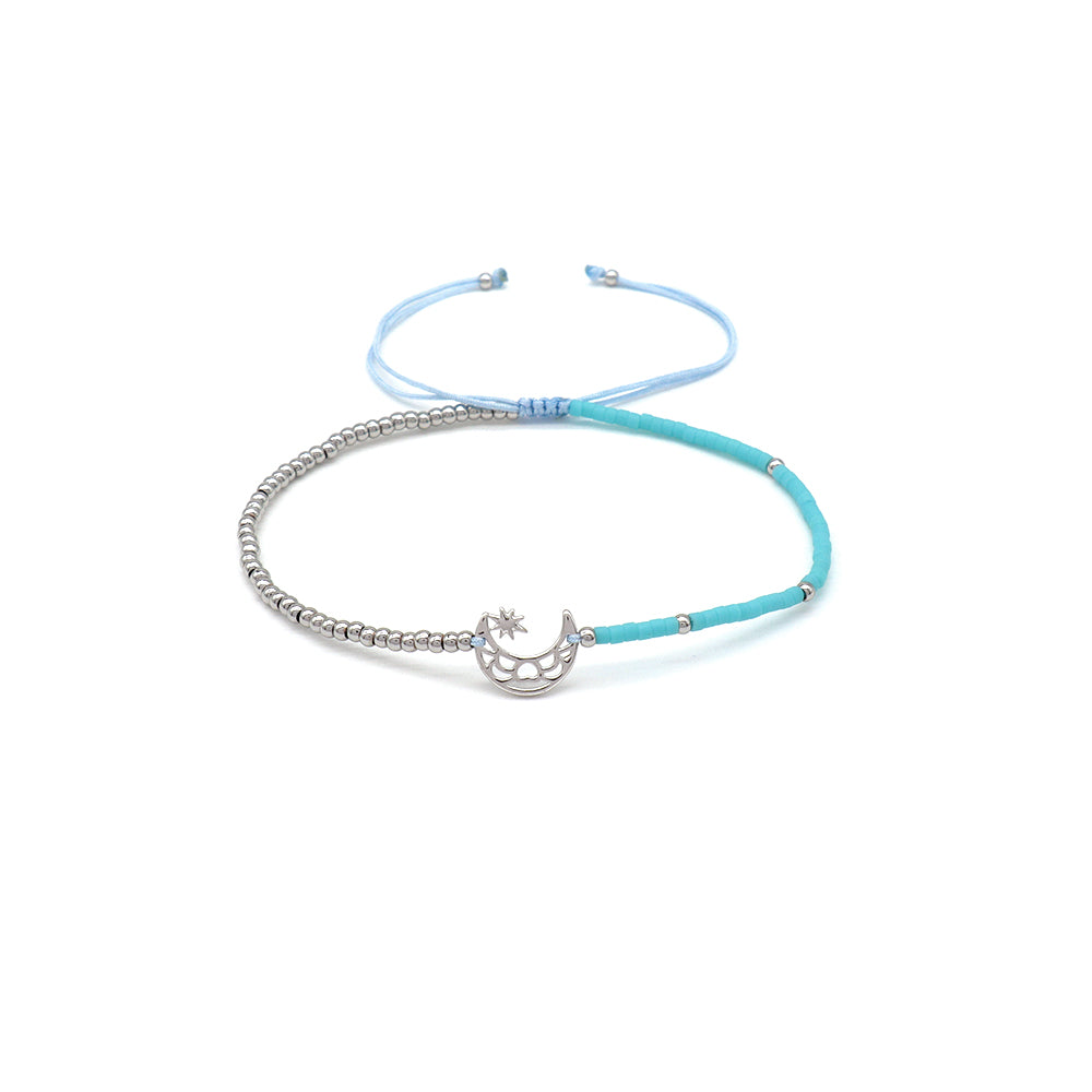 Handmade Customizable Miyuki Beads Bracelet With 925 Silver Charm