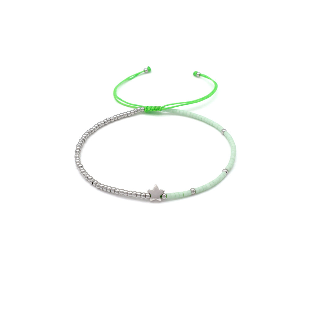Handmade Customizable Miyuki Beads Bracelet With 925 Silver Charm
