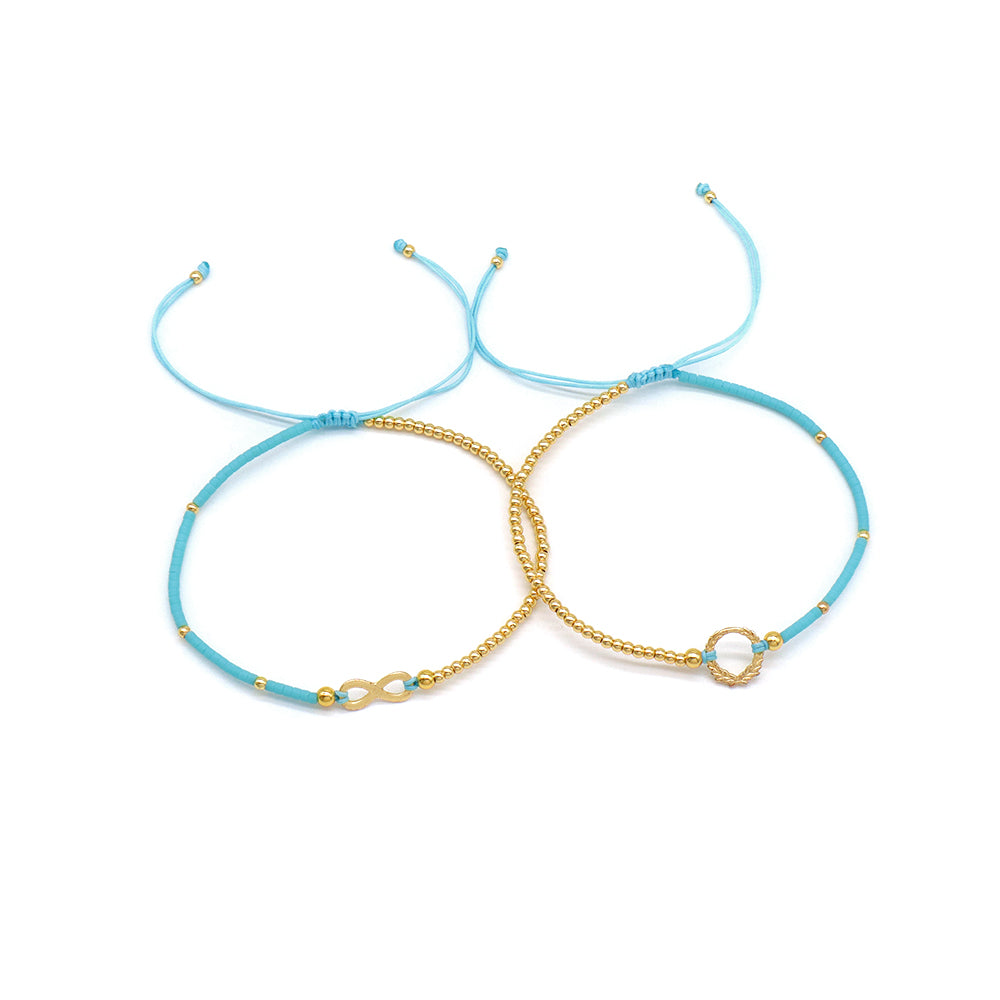 Handmade Customizable Miyuki Beads Bracelet With 925 Silver Charm
