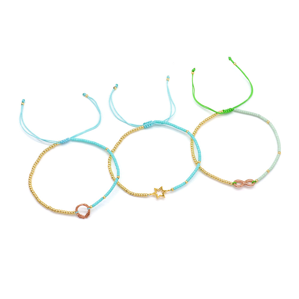 Handmade Customizable Miyuki Beads Bracelet With 925 Silver Charm
