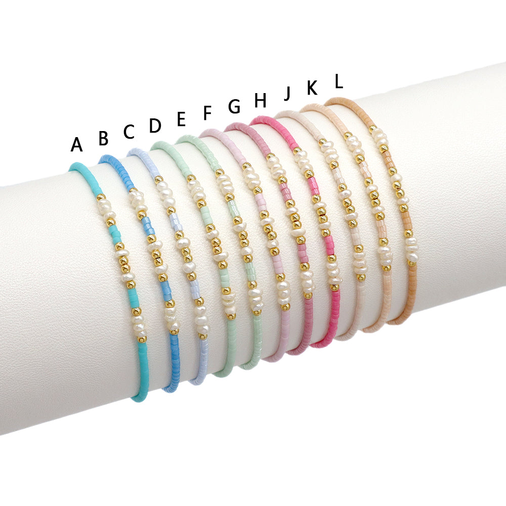 Handmade Customizable Miyuki Beads Bracelet With Fresh Water Pearl