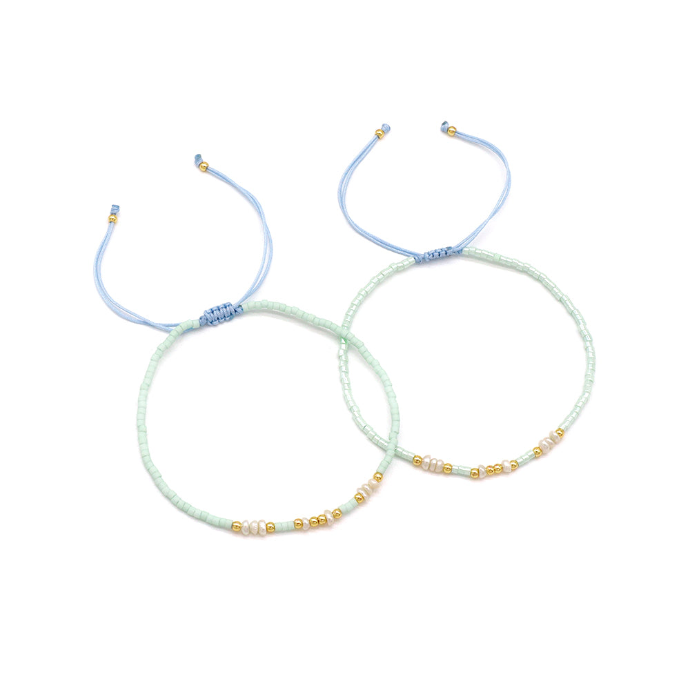 Handmade Customizable Miyuki Beads Bracelet With Fresh Water Pearl