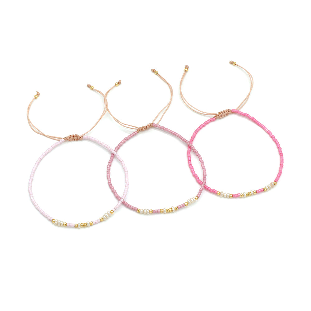 Handmade Customizable Miyuki Beads Bracelet With Fresh Water Pearl