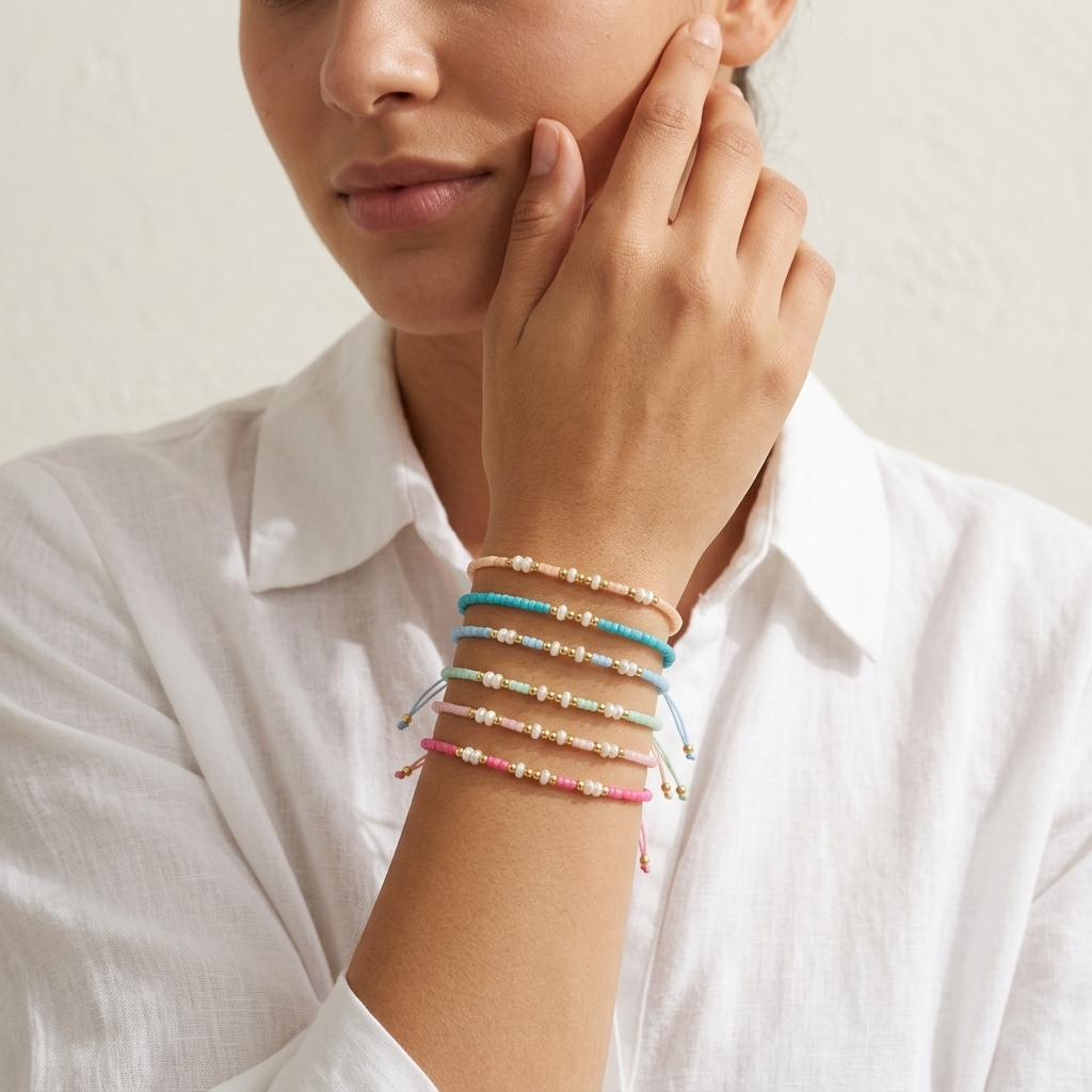 Handmade Customizable Miyuki Beads Bracelet With Fresh Water Pearl