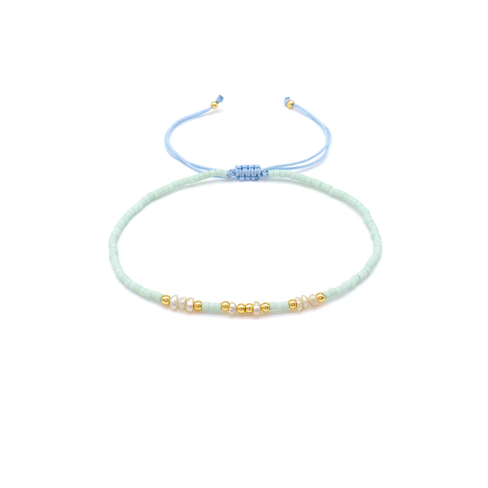 Handmade Customizable Miyuki Beads Bracelet With Fresh Water Pearl